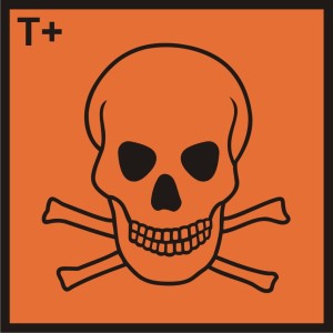 Znak: Substancja bardzo toksyczna (T+)