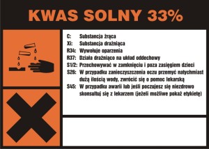 Znak: Kwas solny 33%