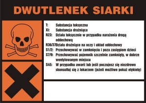Znak: Dwutlenek siarki