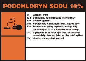 Znak: Podchloryn sodu 18%