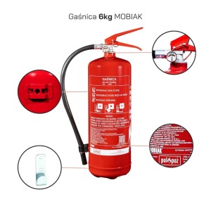 Elementy gaśnicy na kombajn