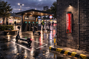 Bridgehill URBAN Emergency Fire Blanket_E-scooter charging London.png