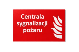 Znak Centrala sygnalizacji pożaru 10x15cm PN-EN-ISO 7010