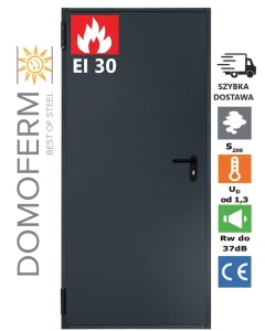 Drzwi ppoż.  EI30 ECONOMY  RAL7016 (antracyt) 