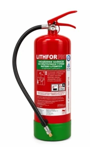 LITHFOR PRO 9L – urządzenie gaśnicze, wermikulit do Li-Ion, magazynów energii, EV i BESS, certyfikat PZU LAB