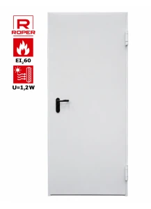 Drzwi przeciwpożarowe stalowe zewnętrzne CE EI60 80 cm RAL7035 Roper