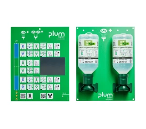 Zestaw do płukania oka i ran Plum 0,9% NaCl — 2×500 ml (otwarta stacja naścienna)