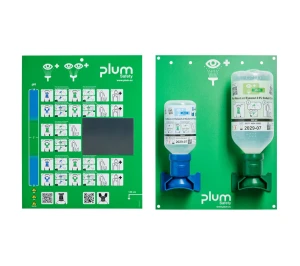 Zestaw do płukania oka i ran Plum 0,9% + pH Neutral — 200 ml + 500 ml (otwarta stacja naścienna)