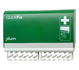 Dozownik Plum QuickFix — 2×45 czarnych plastrów (CE)