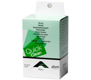 40 chusteczek do oczyszczania ran - wkład do dozownika Plum QuickClean