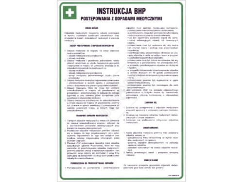 Instrukcja BHP postępowania z odpadami medycznymi