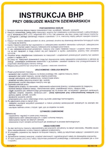 Instrukcja BHP przy obsłudze maszyn dziewiarskich