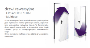 drzwi mogą być z ościeżnicą rewersyjną