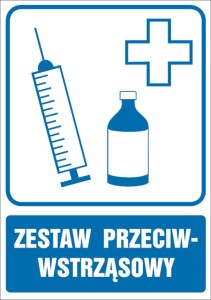 Znak zestaw przeciwwstrząsowy piktogram