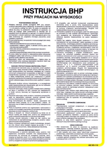 Instrukcja BHP przy pracach na wysokości