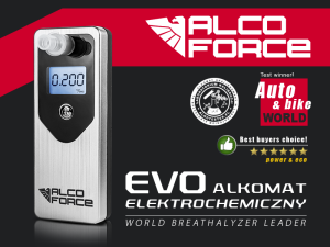 Alkomat ALCO FORCE EVO + ustniki GRATIS
