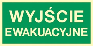 wyjście ewakuacyjne znak