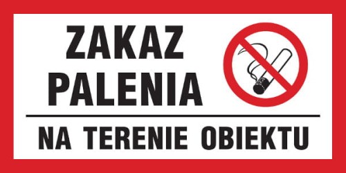 Zakaz palenia na terenie obiektu