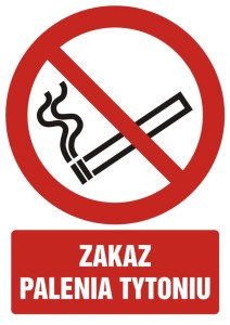 Znak: Zakaz palenia tytoniu