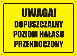 [319-41] UWAGA! Dopuszczalny poziom hałasu przekroczony