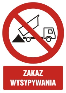 Znak: Zakaz wysypywania
