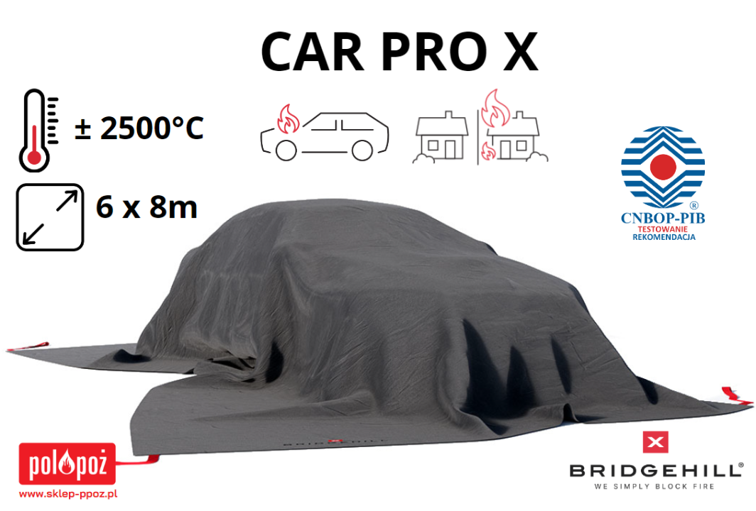 płachta - koc gasniczy samochod elektryczny