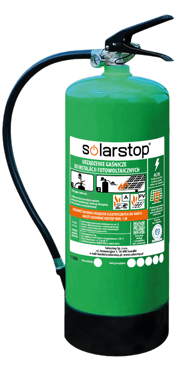 gaśnica do paneli fotowoltaicznych solarstop