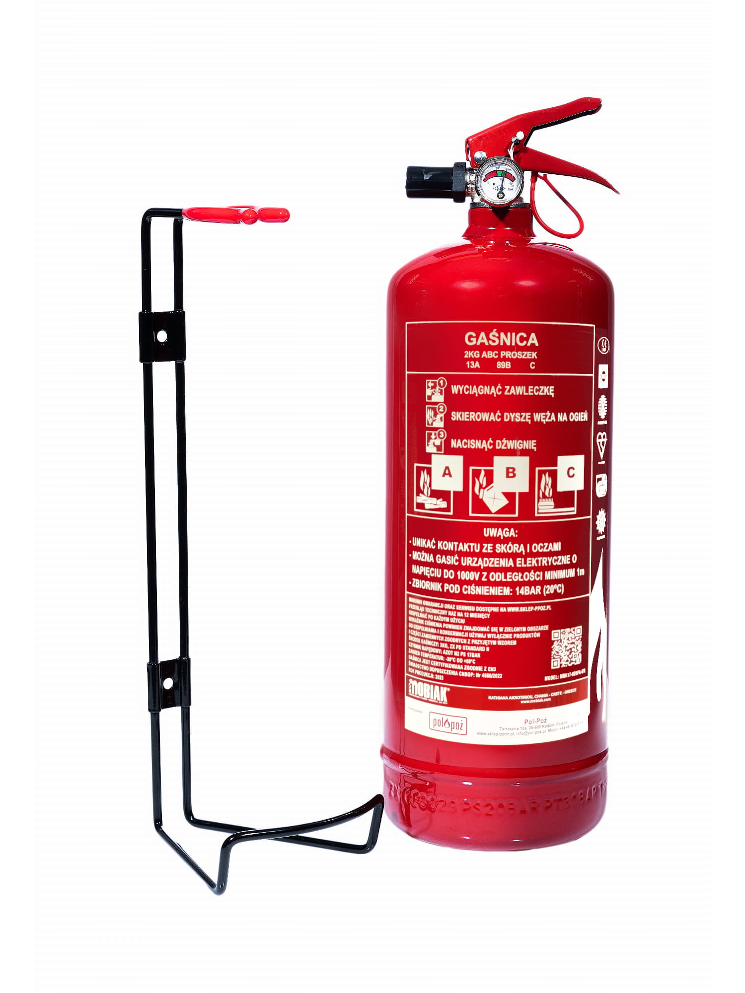 Gaśnica proszkowa 2kg do ciężarówki i tira