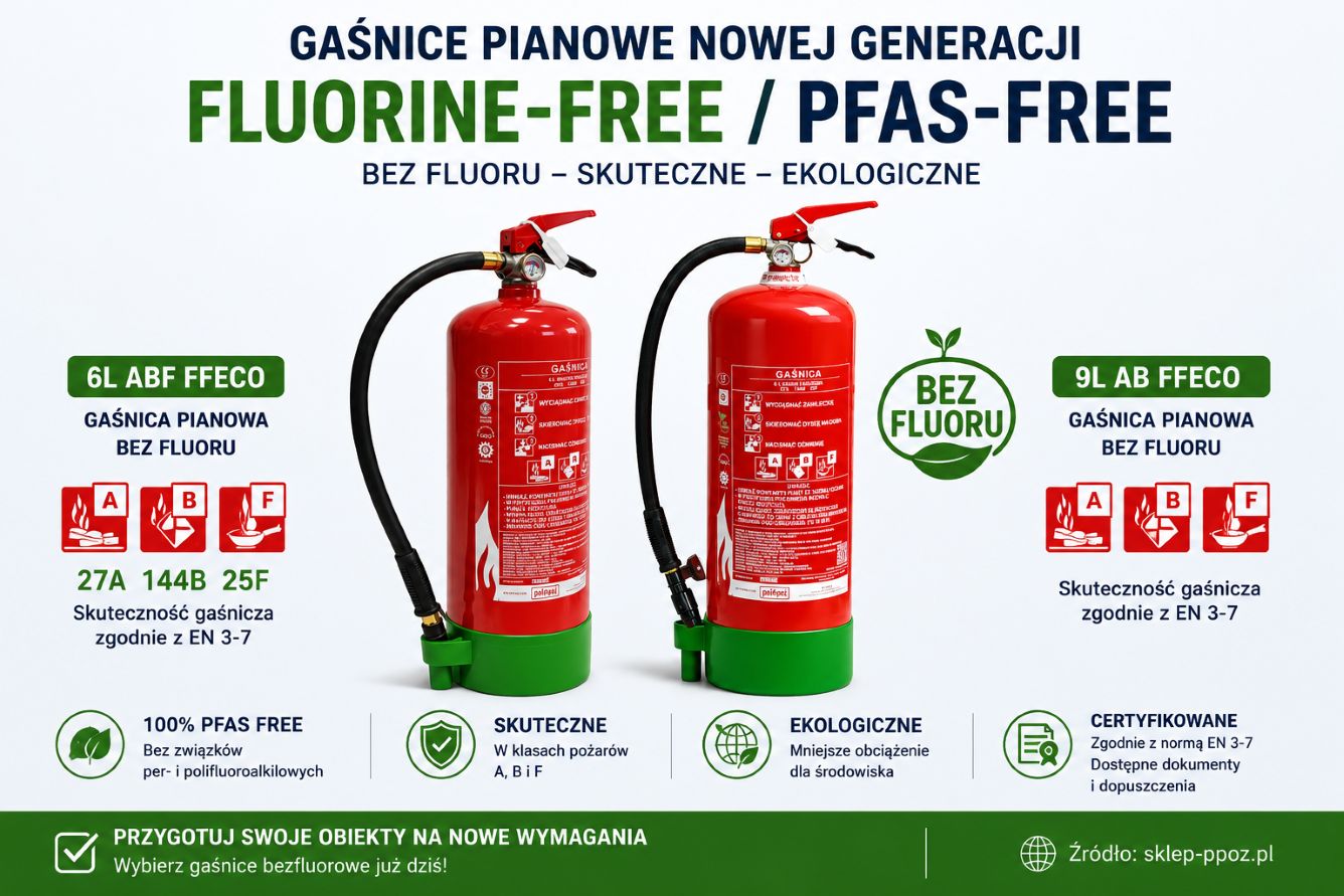 gaśnice pianowe bez PFAS MOBIAK FFECO 6L i 9L fluorine free