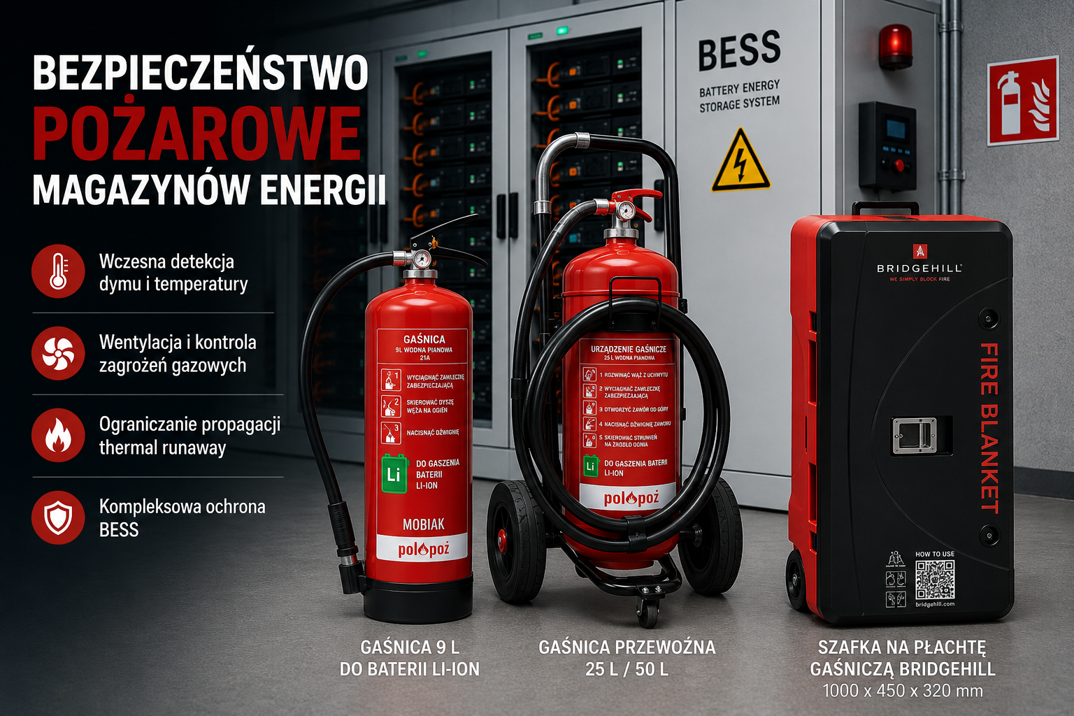 Magazyn energii – zabezpieczenie przeciwpożarowe BESS 2026